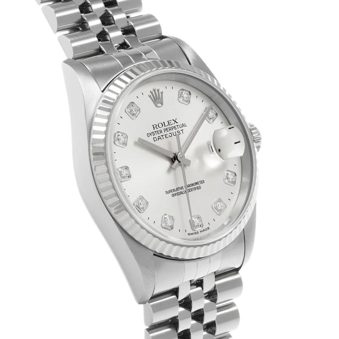 ROLEX DATEJUST SILVER WATCH - 3