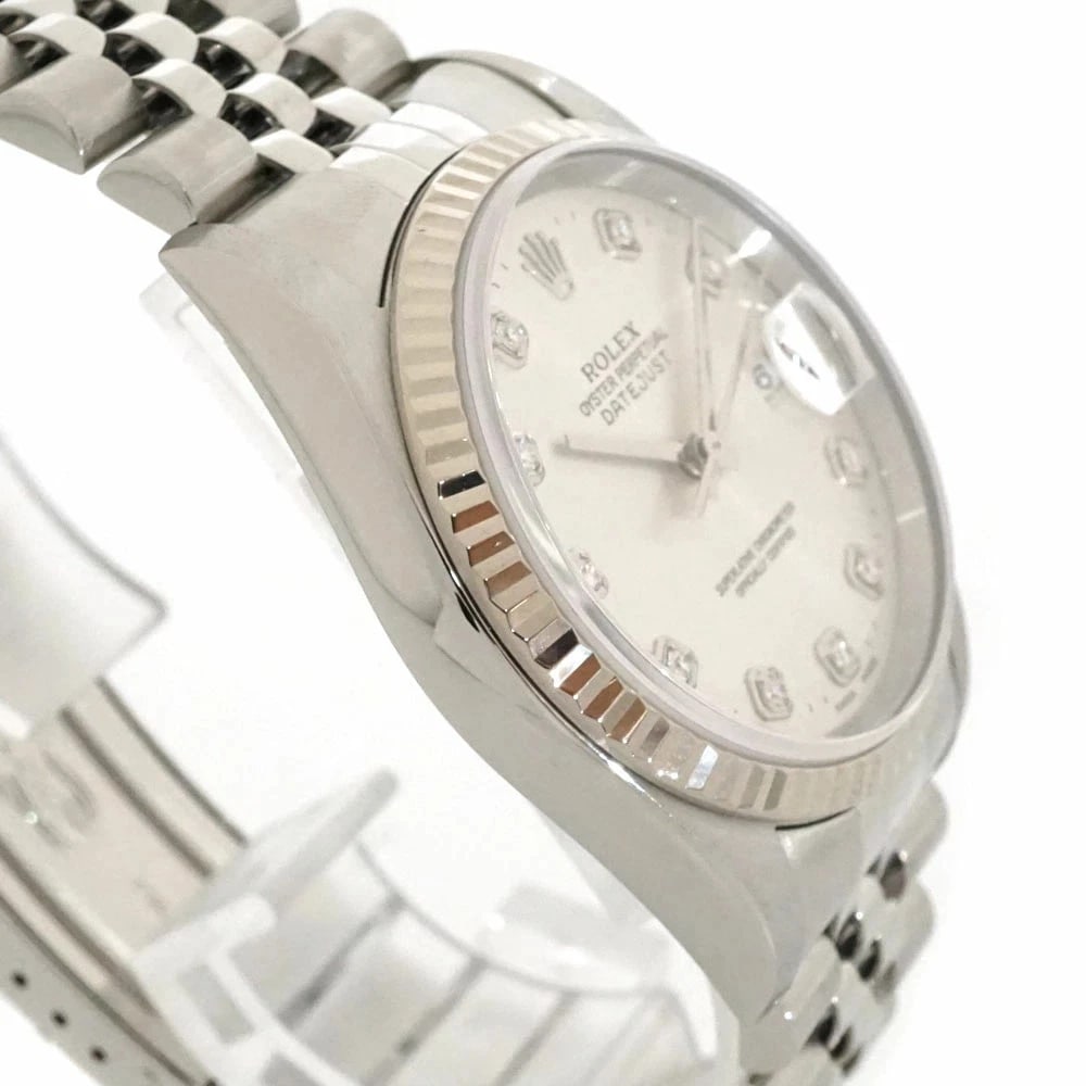ROLEX DATEJUST SILVER WATCH - 3