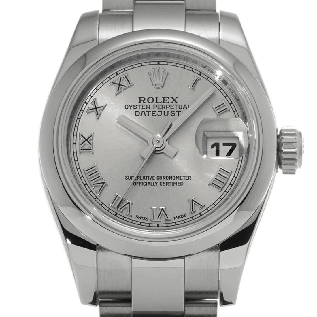 ROLEX DATEJUST SILVER WATCH - 4