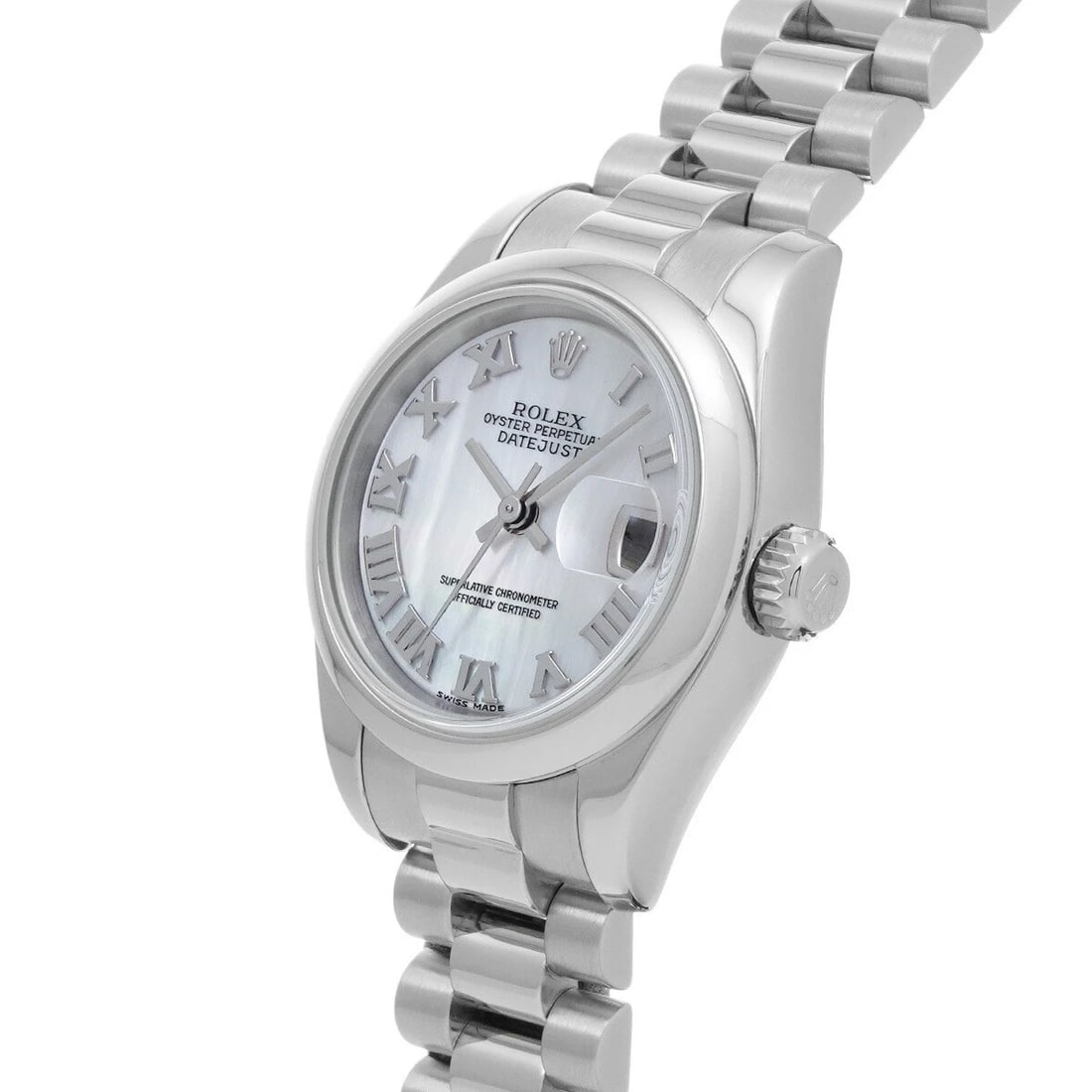 ROLEX DATEJUST WHITE WATCH - 2