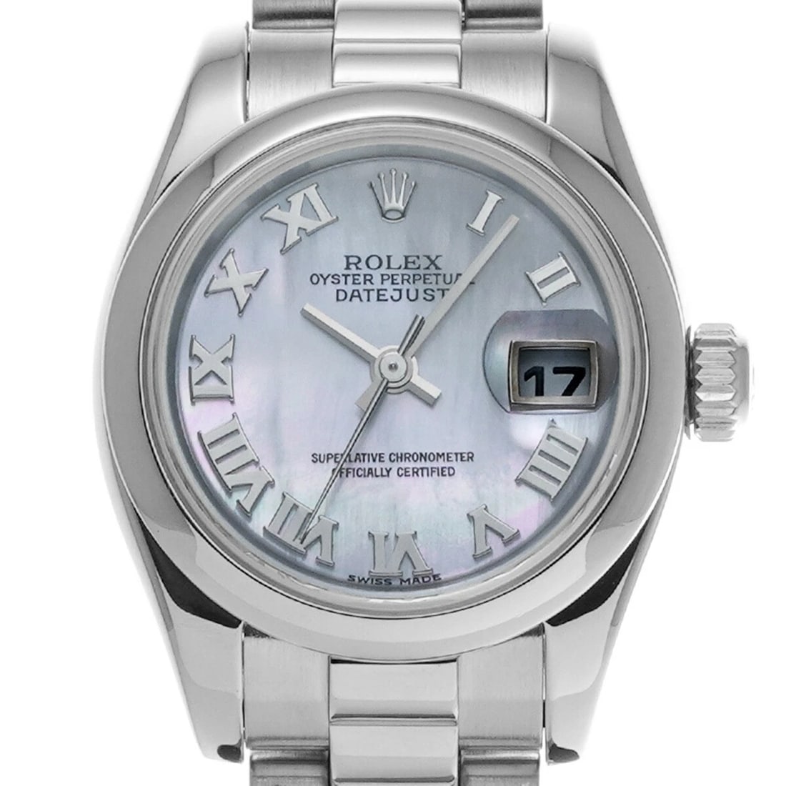 ROLEX DATEJUST WHITE WATCH - 4