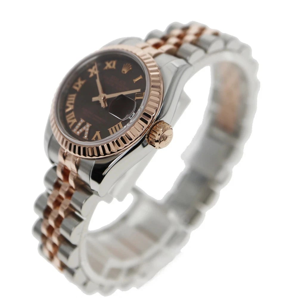 ROLEX DATEJUST BROWN WATCH - 2