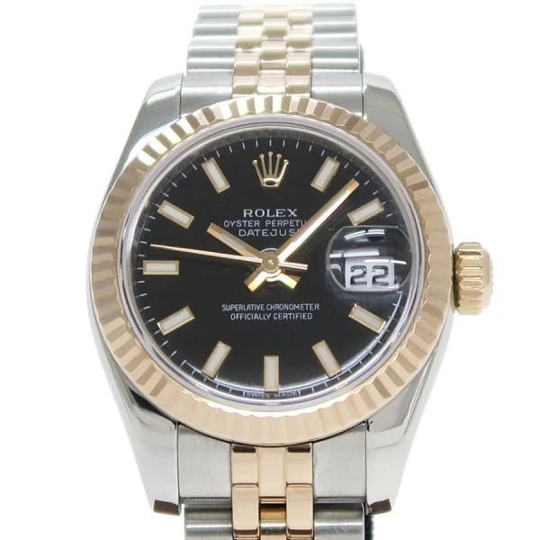 ROLEX DATEJUST WATCH: ROLEX Datejust Watch Brand: ROLEX Type: Wristwatch Material: Band Material Ss Stainless Steel, Pg Pink Gold, Case Material NA Color: Band Color NA Size: Band Size 15.5cm, Case Size 26mm Accessori