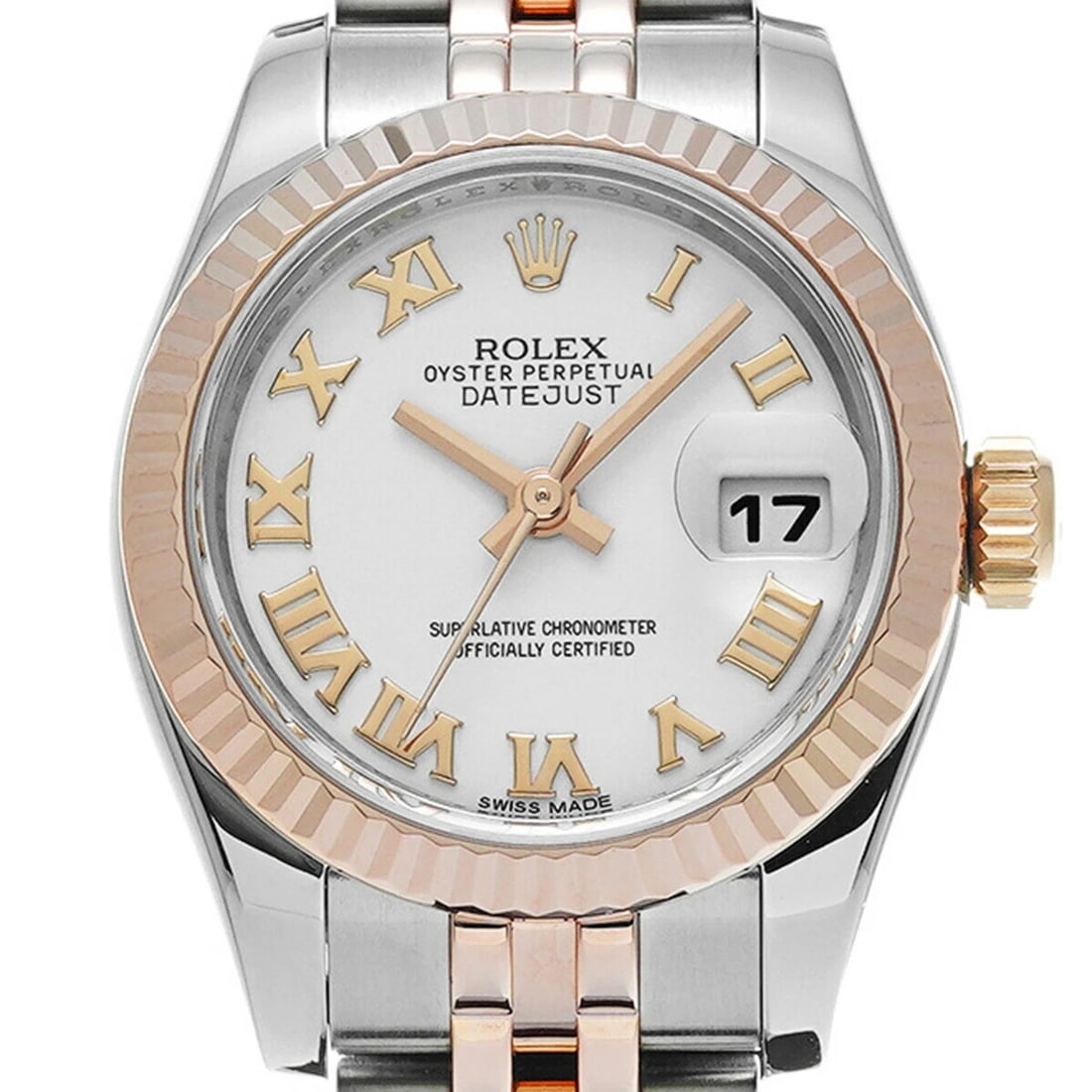 ROLEX DATEJUST WHITE WATCH - 4