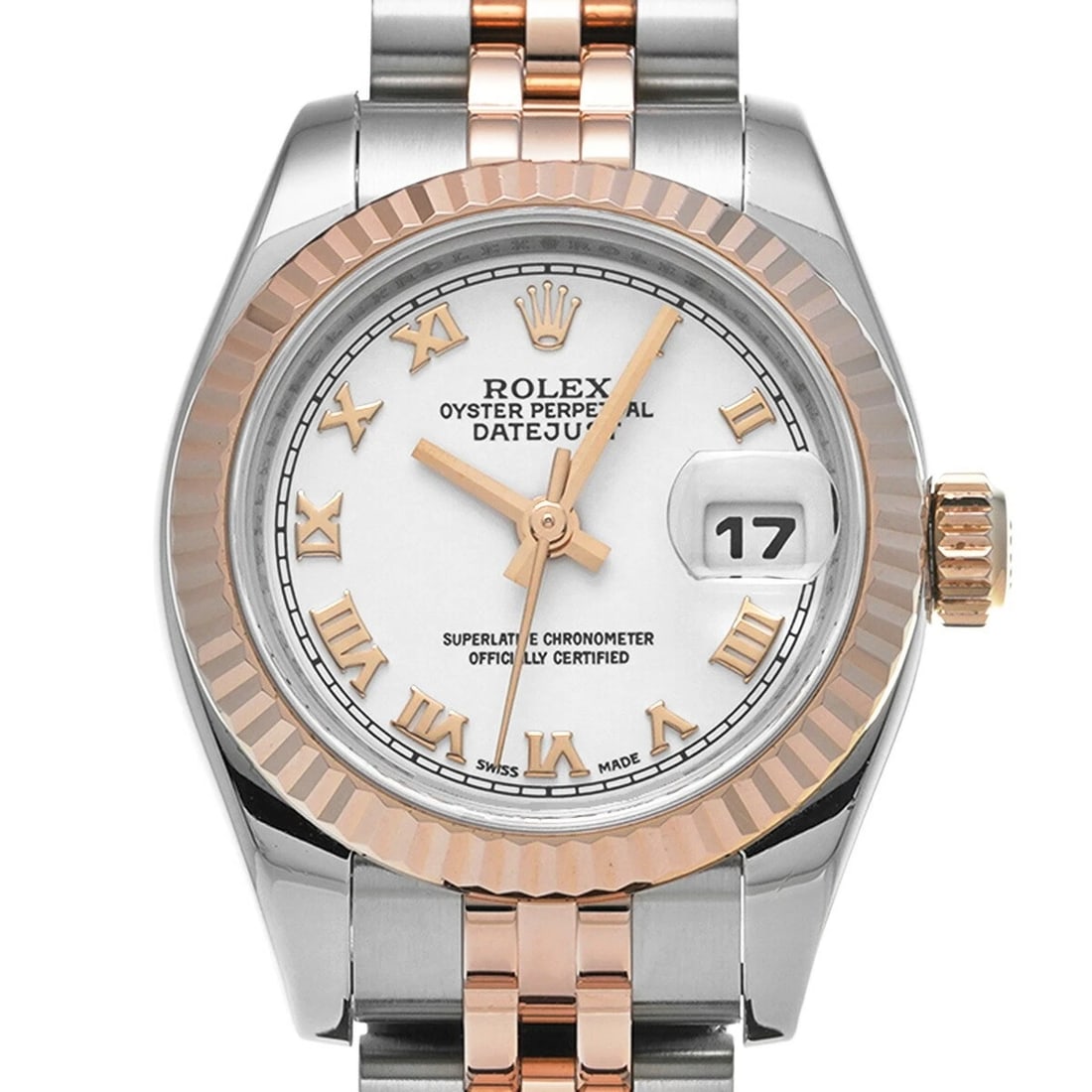 ROLEX DATEJUST WHITE WATCH - 4