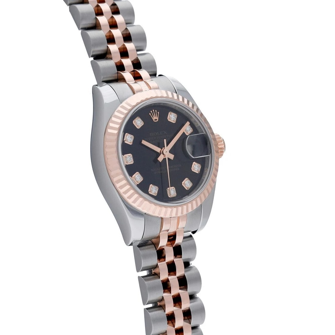 ROLEX DATEJUST BLACK WATCH - 3