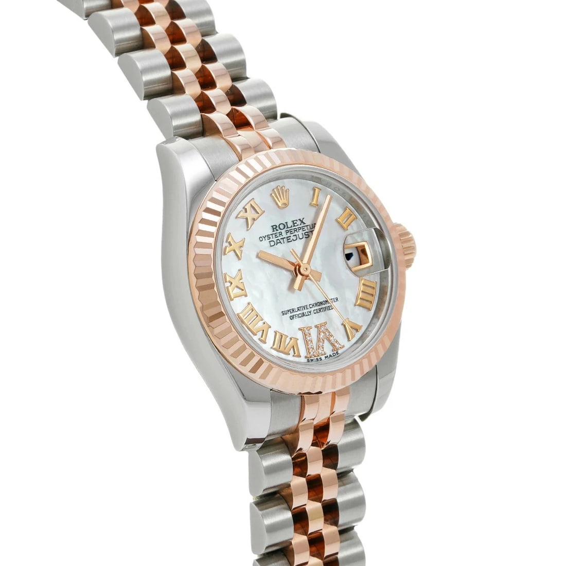 ROLEX DATEJUST WHITE WATCH - 3