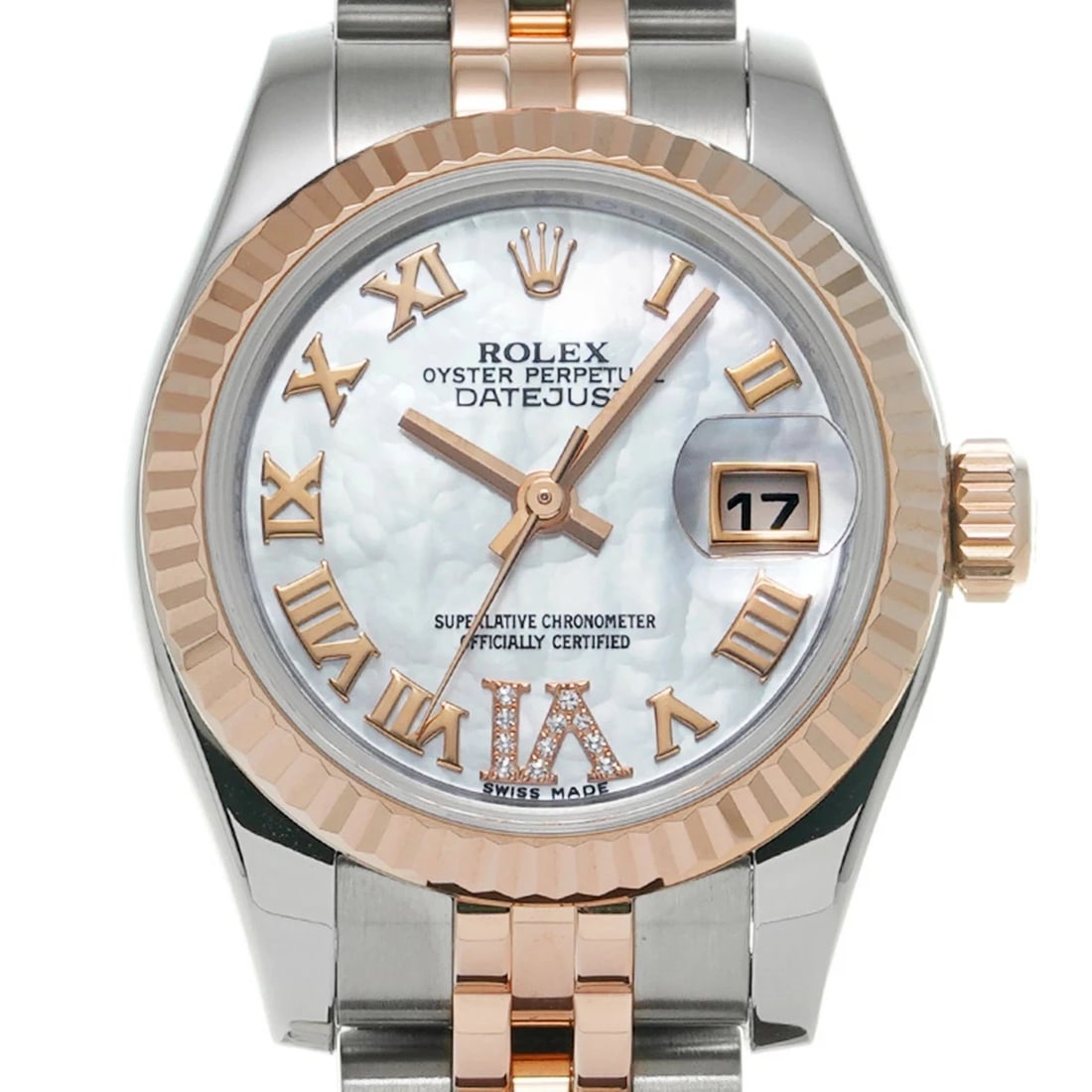 ROLEX DATEJUST WHITE WATCH - 4