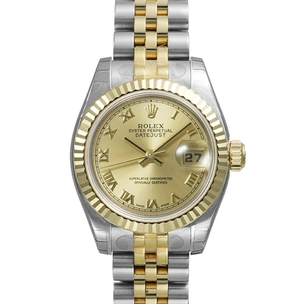 ROLEX DATEJUST GOLD WATCH: ROLEX Datejust Gold Watch Brand: ROLEX Type: N/A Material: Band Material Stainless Steel And Yellow Gold, Case Material N/A Color: Band Color Gold Size: Band Size none, Case Size 26mm x 26mm Acce