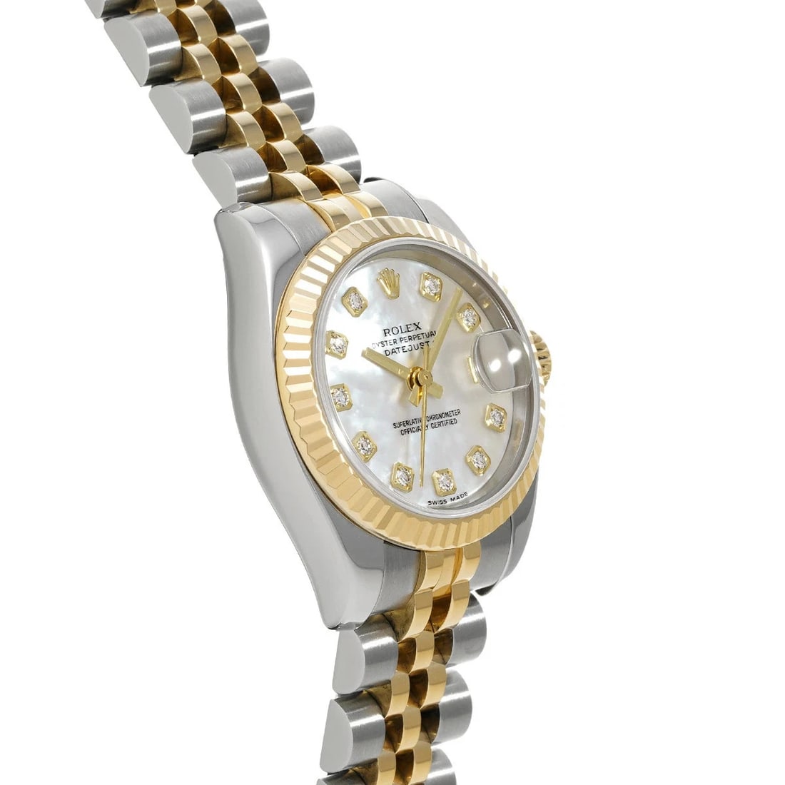 ROLEX DATEJUST WHITE WATCH - 3