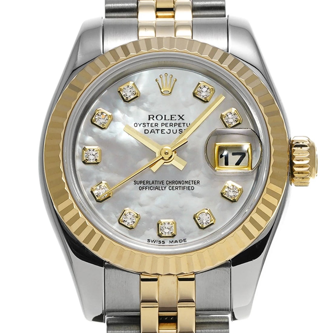 ROLEX DATEJUST WHITE WATCH - 4