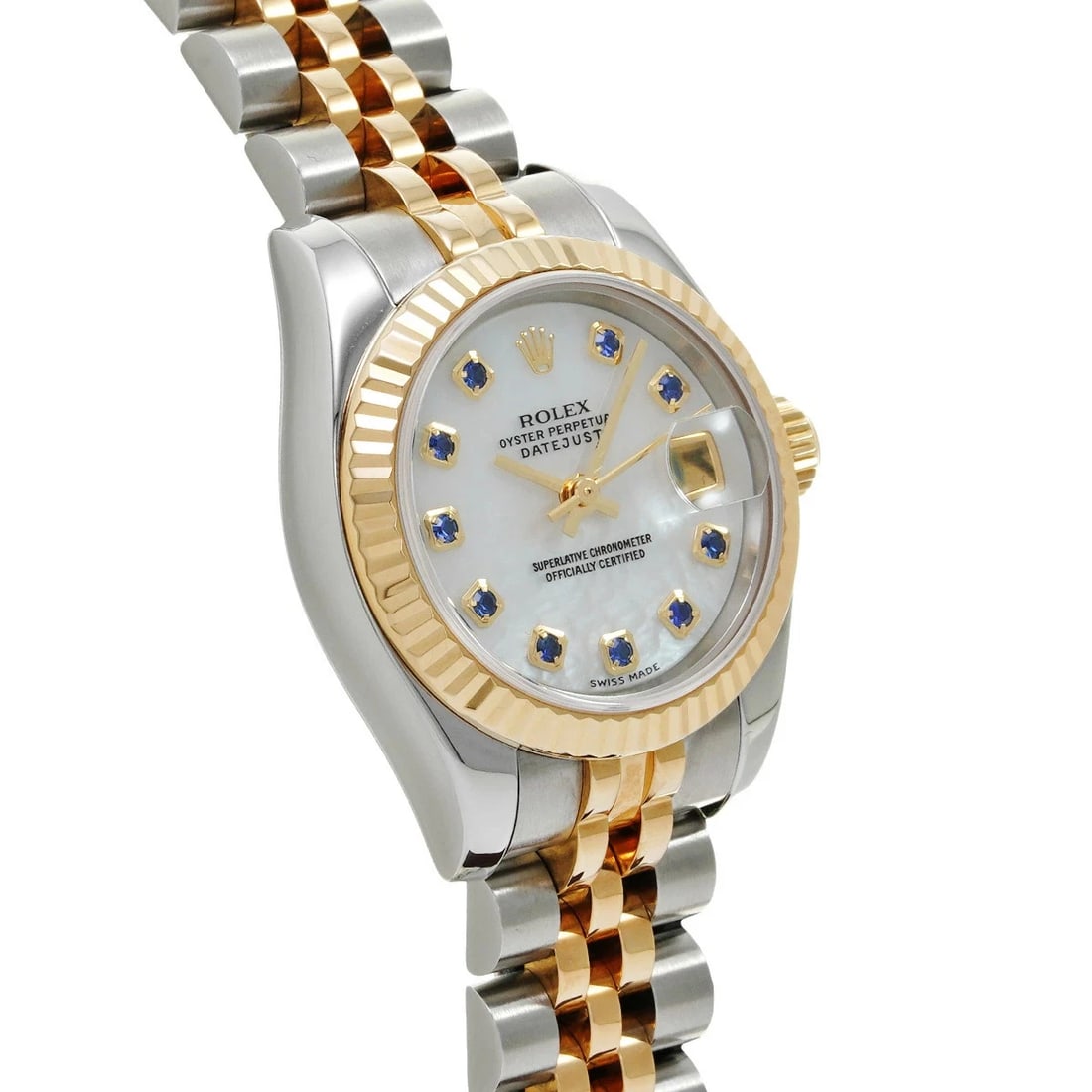 ROLEX DATEJUST WHITE WATCH - 3