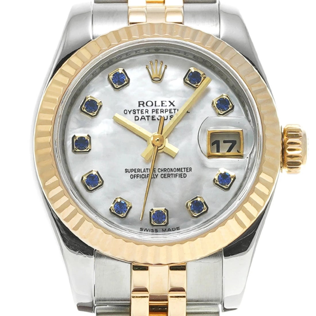 ROLEX DATEJUST WHITE WATCH - 4