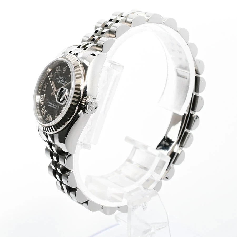 ROLEX DATEJUST BLACK WATCH - 2