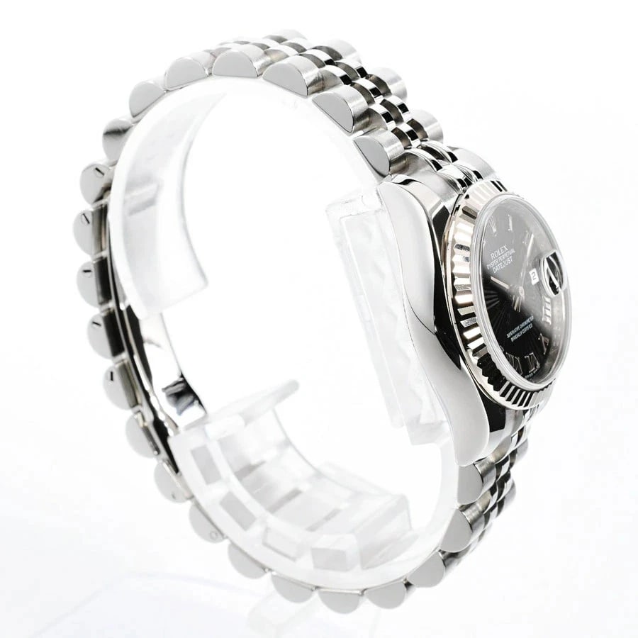 ROLEX DATEJUST BLACK WATCH - 3