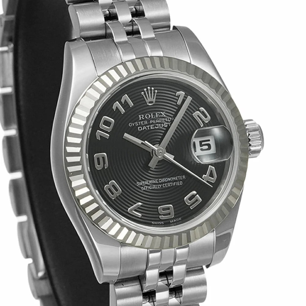 ROLEX DATEJUST BLACK WATCH - 3