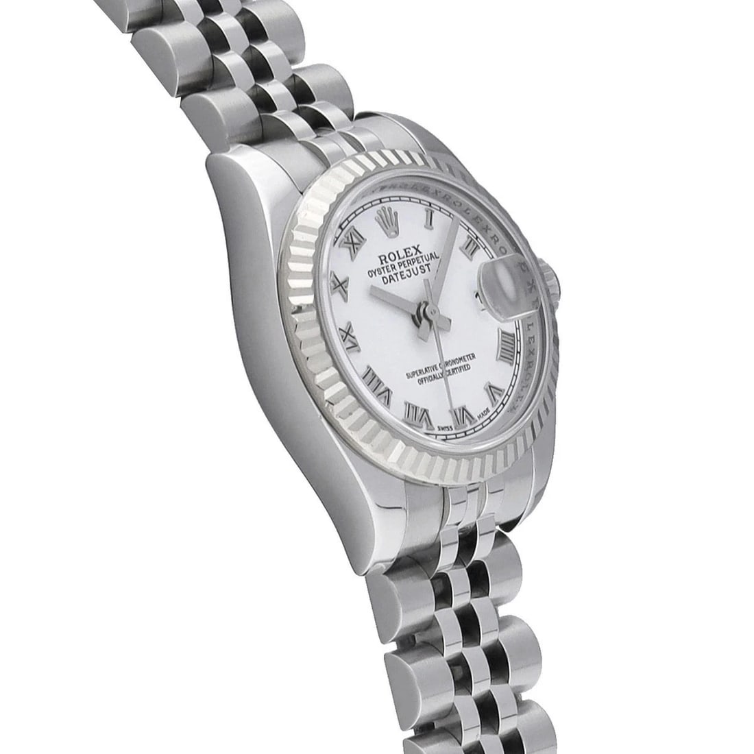 ROLEX DATEJUST WHITE WATCH - 3