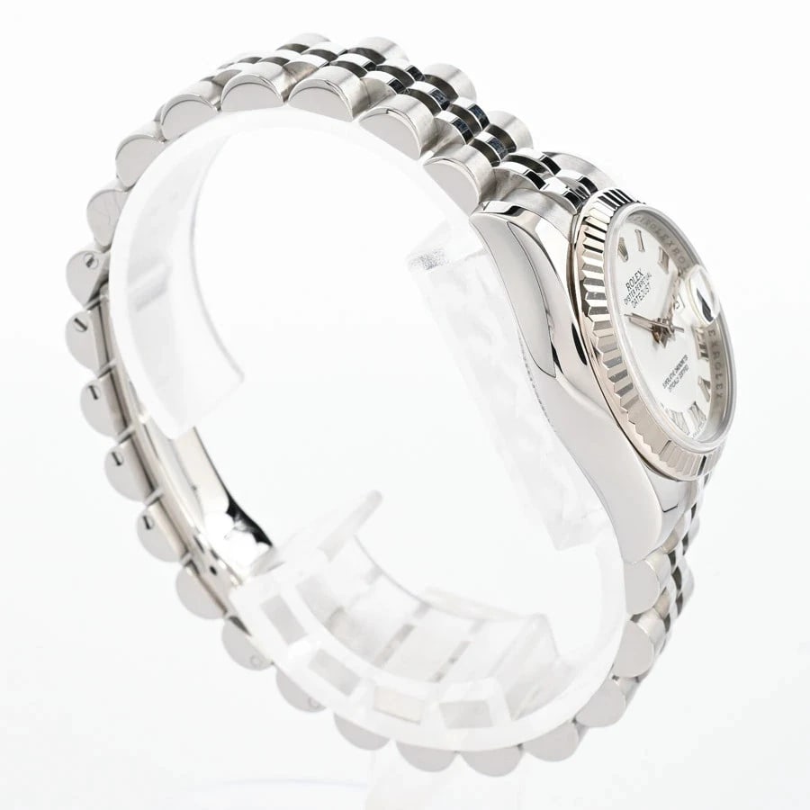 ROLEX DATEJUST WHITE WATCH - 3