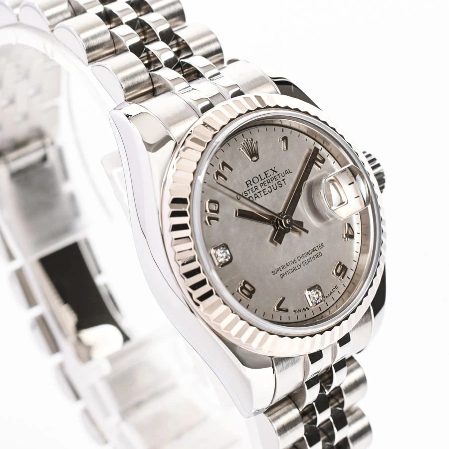 ROLEX DATEJUST SILVER WATCH - 4