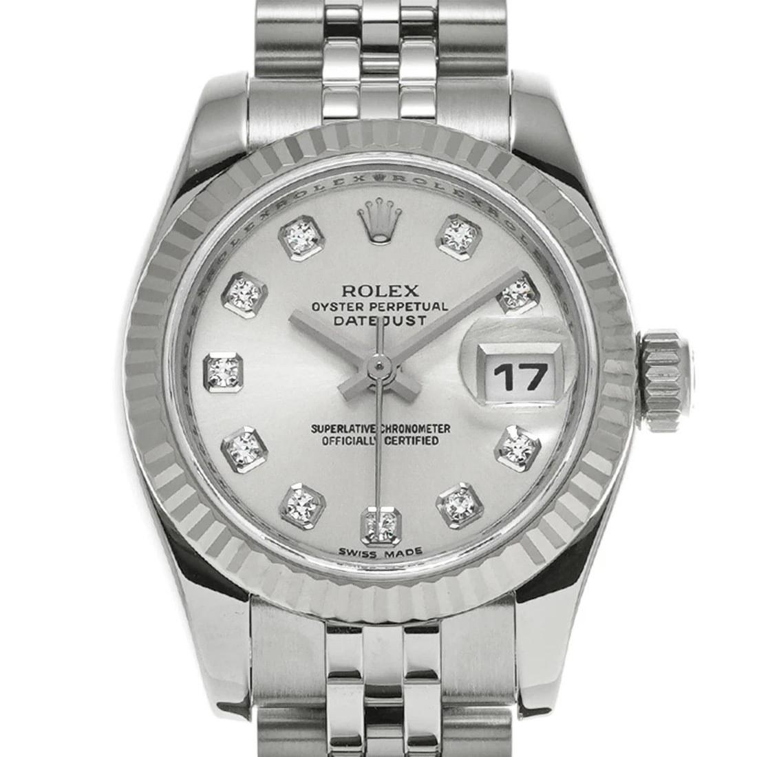 ROLEX DATEJUST SILVER WATCH - 4