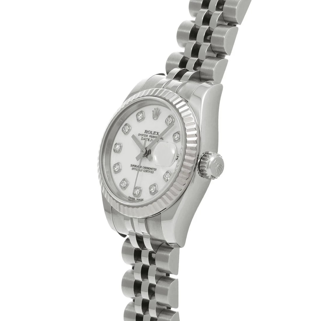 ROLEX DATEJUST WHITE WATCH - 2