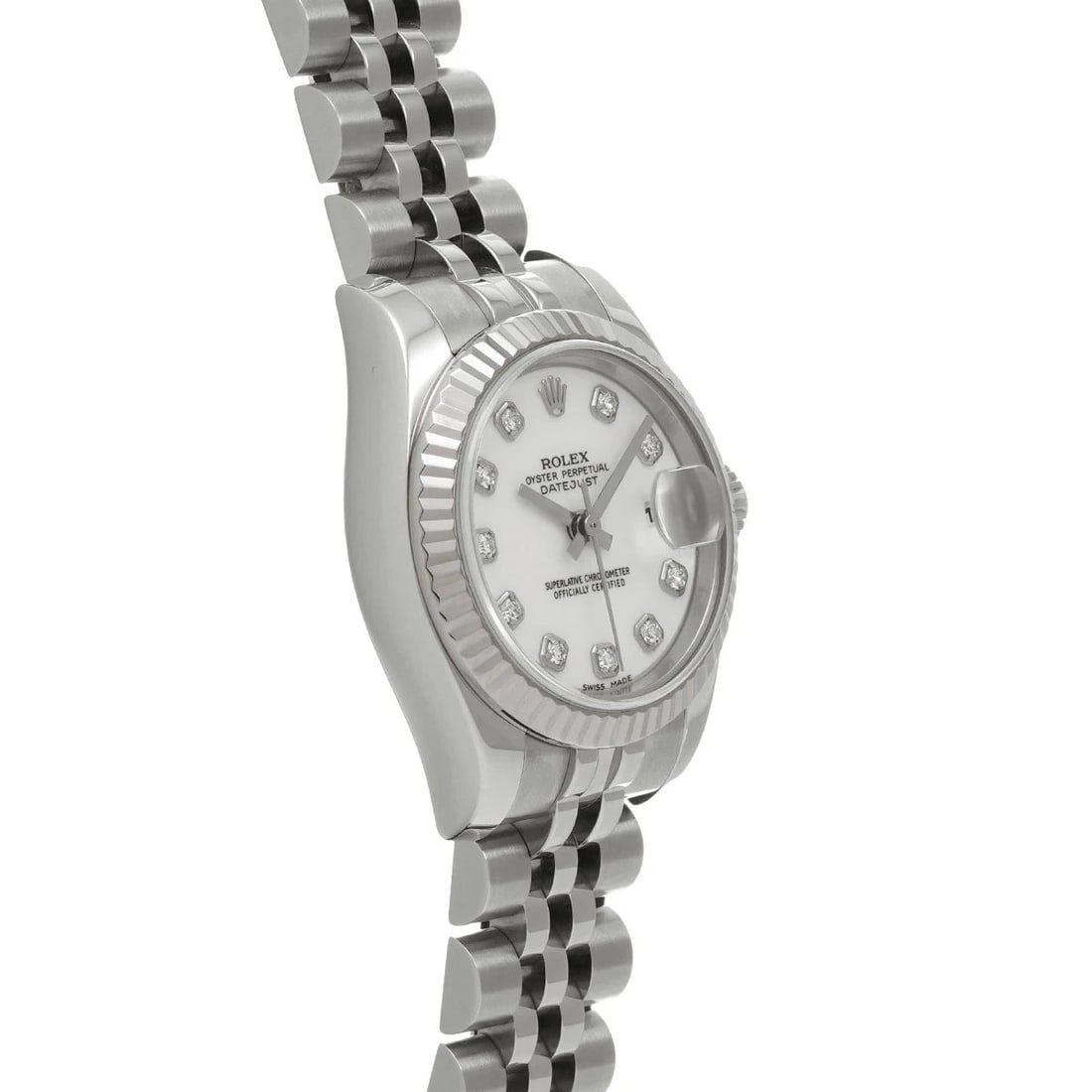 ROLEX DATEJUST WHITE WATCH - 3