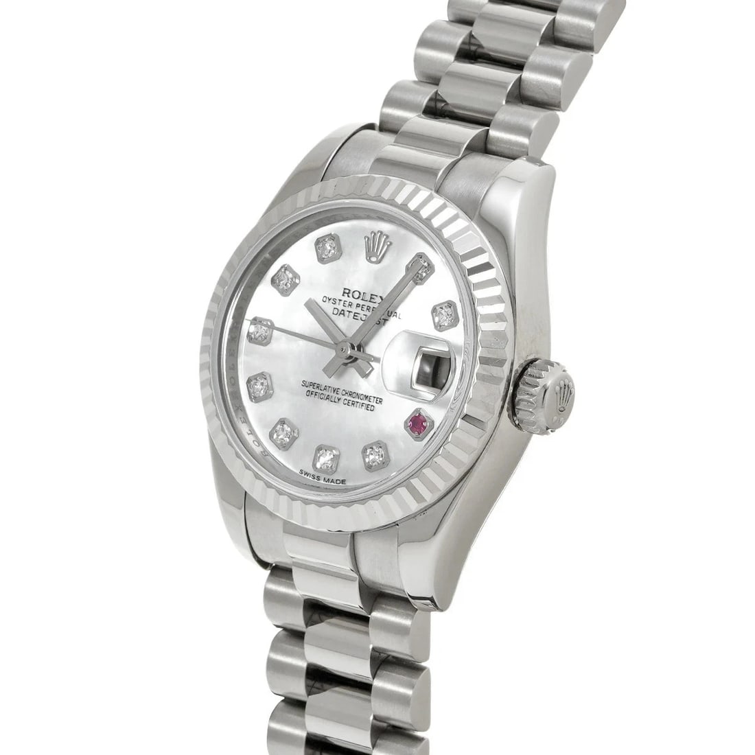 ROLEX DATEJUST WHITE WATCH - 2