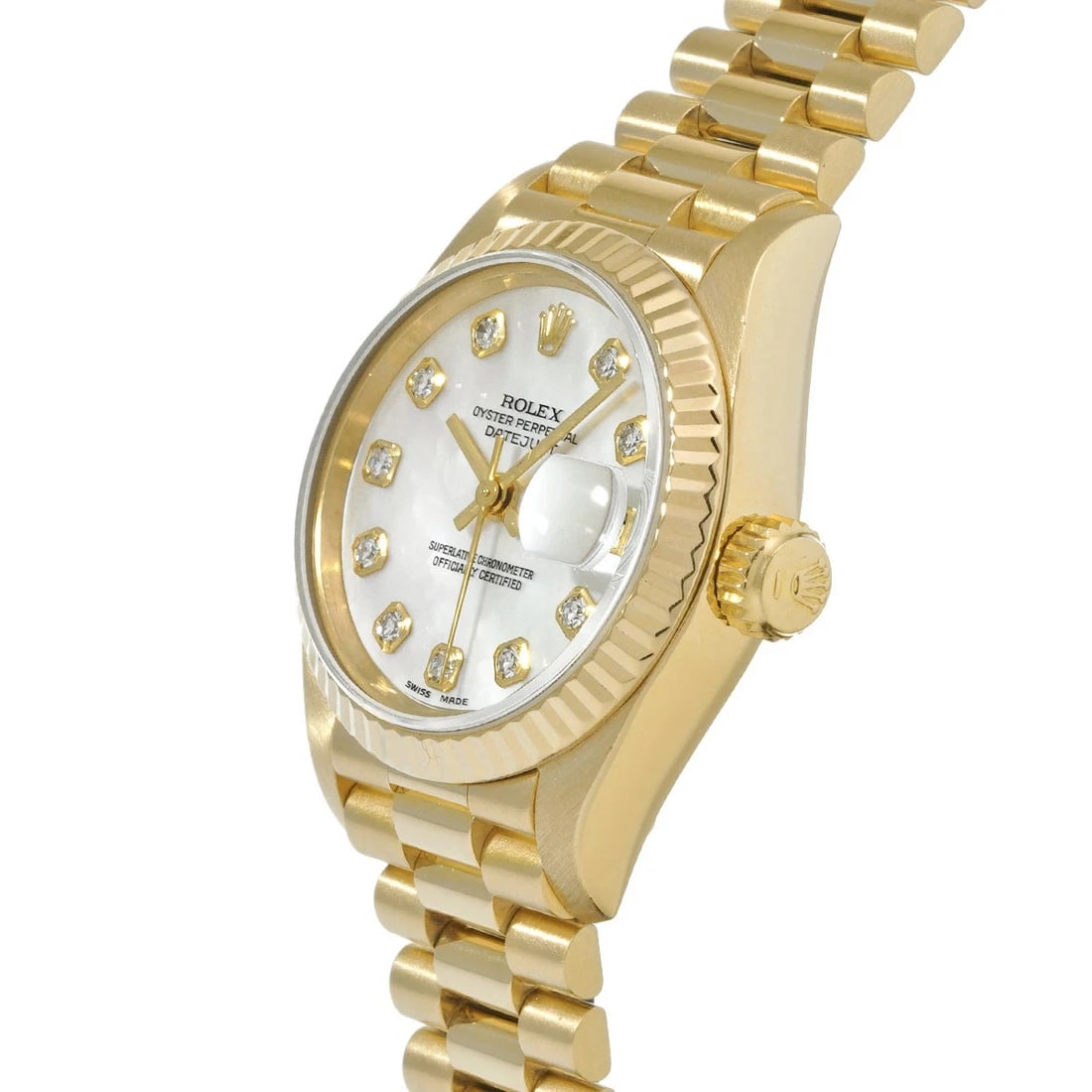 ROLEX DATEJUST WHITE WATCH - 2