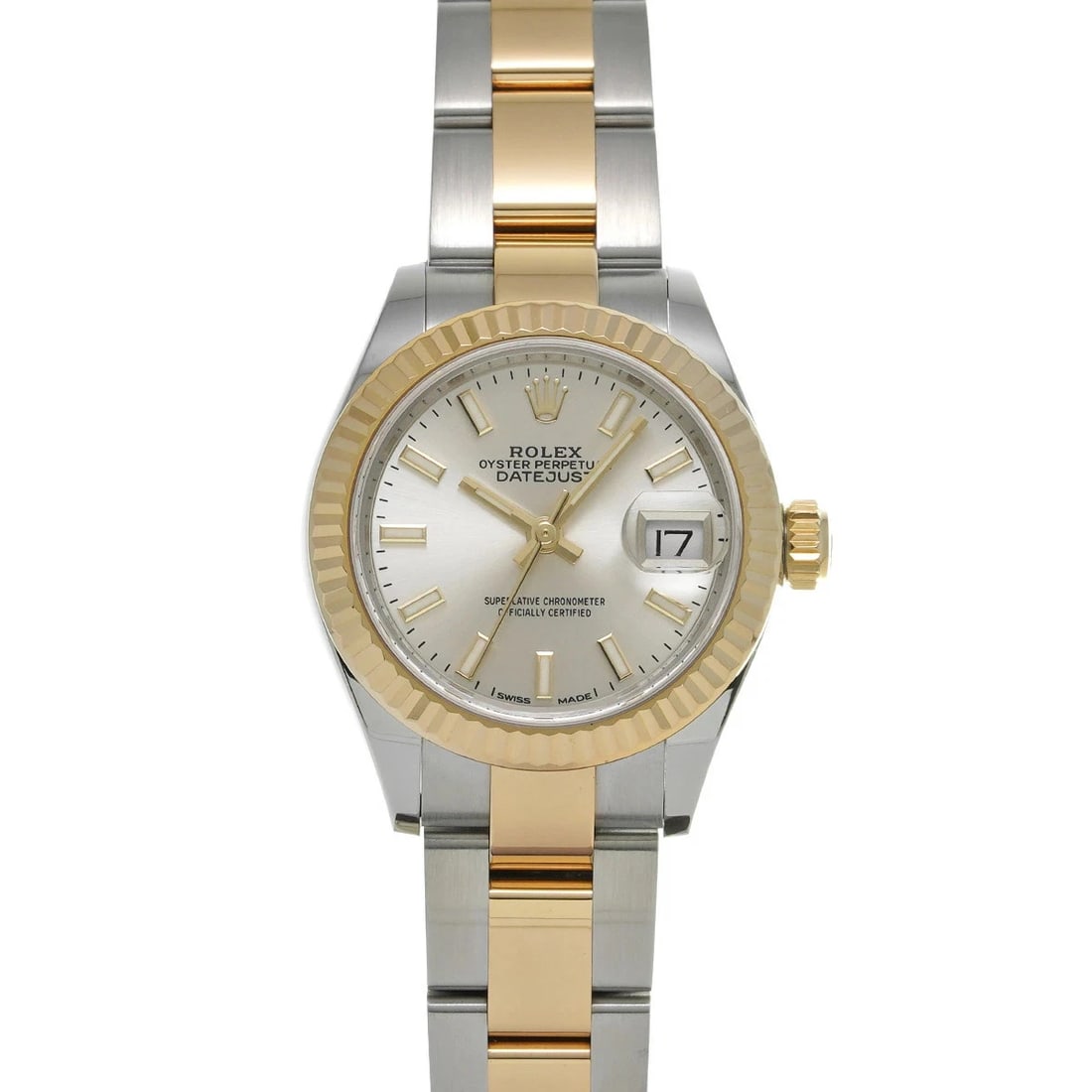 ROLEX DATEJUST SILVER WATCH: ROLEX Datejust Silver Watch Brand: ROLEX Type: N/A Material: Band Material Stainless, Case Material Sapphire Crystal Color: Band Color Silver Size: Band Size none, Case Size 28×28mm 