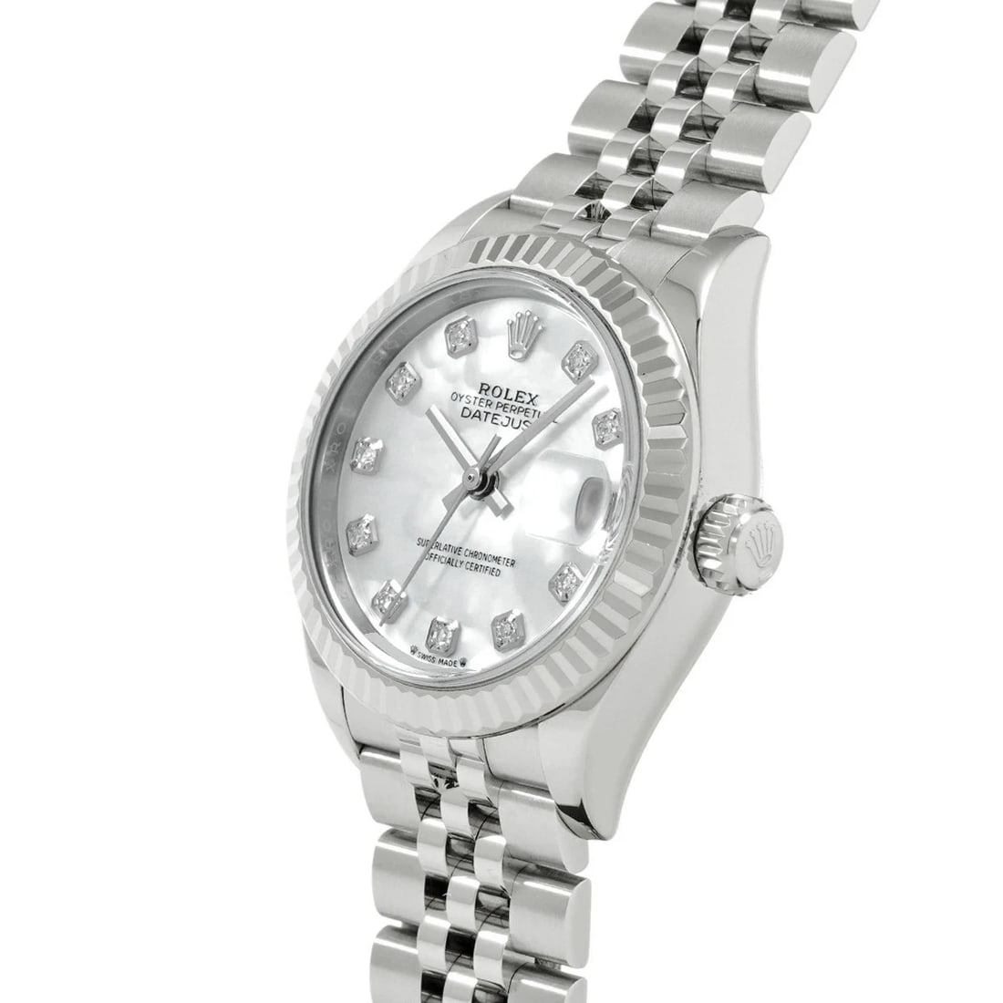 ROLEX DATEJUST WHITE WATCH - 2