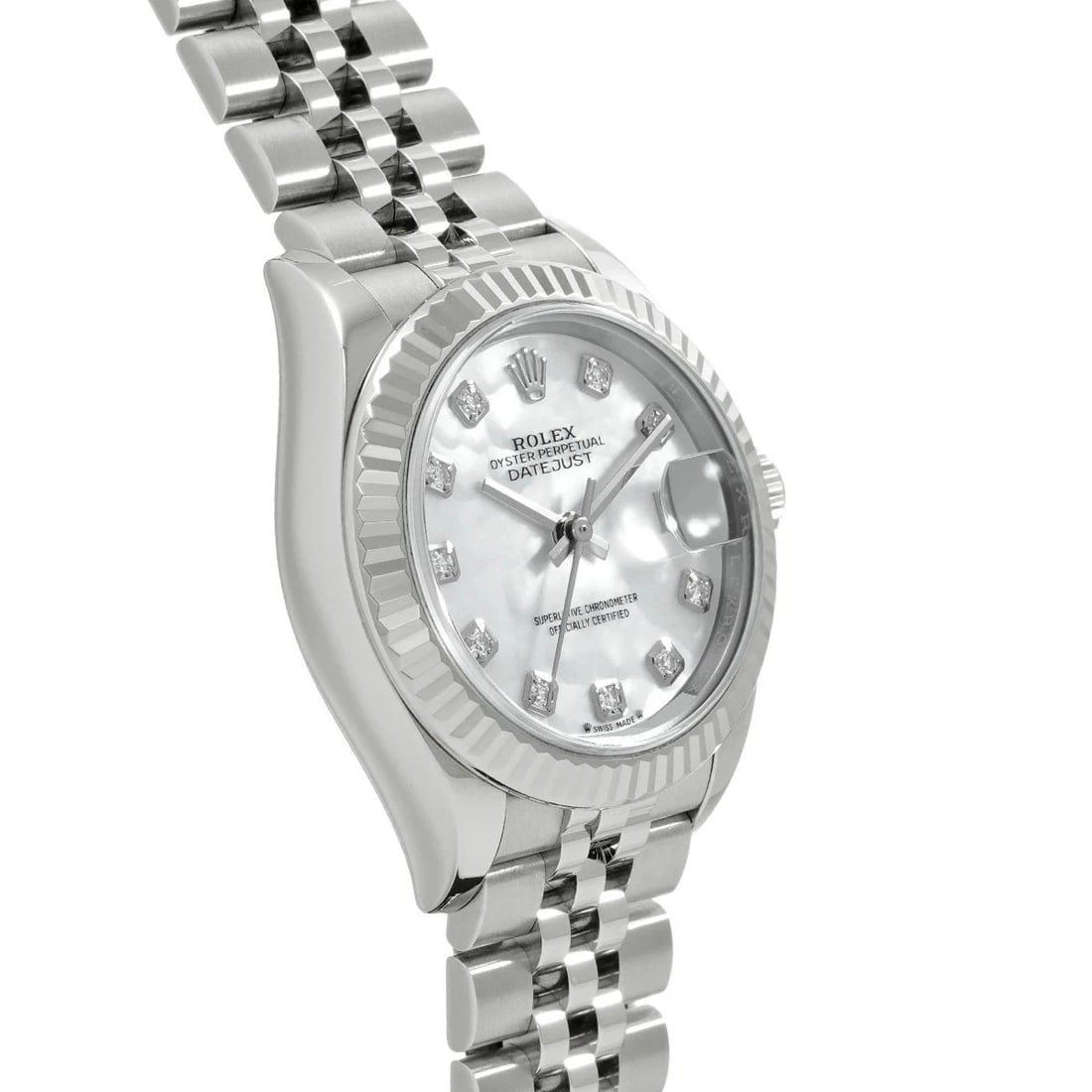 ROLEX DATEJUST WHITE WATCH - 3