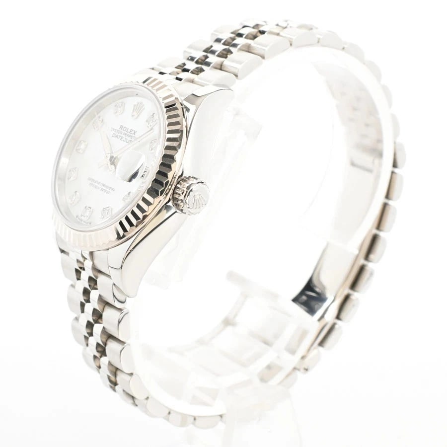 ROLEX DATEJUST WHITE WATCH - 2