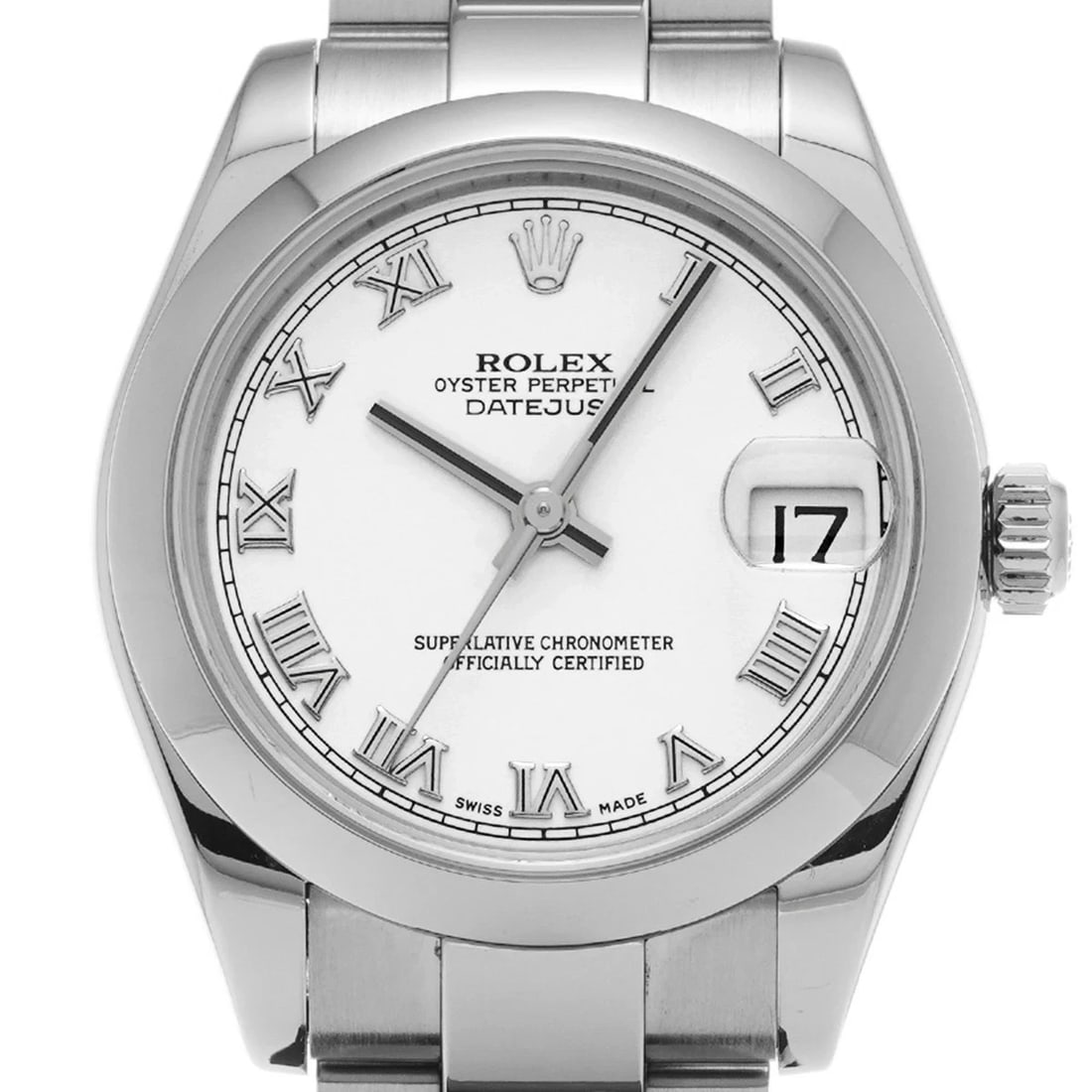 ROLEX DATEJUST WHITE WATCH - 4
