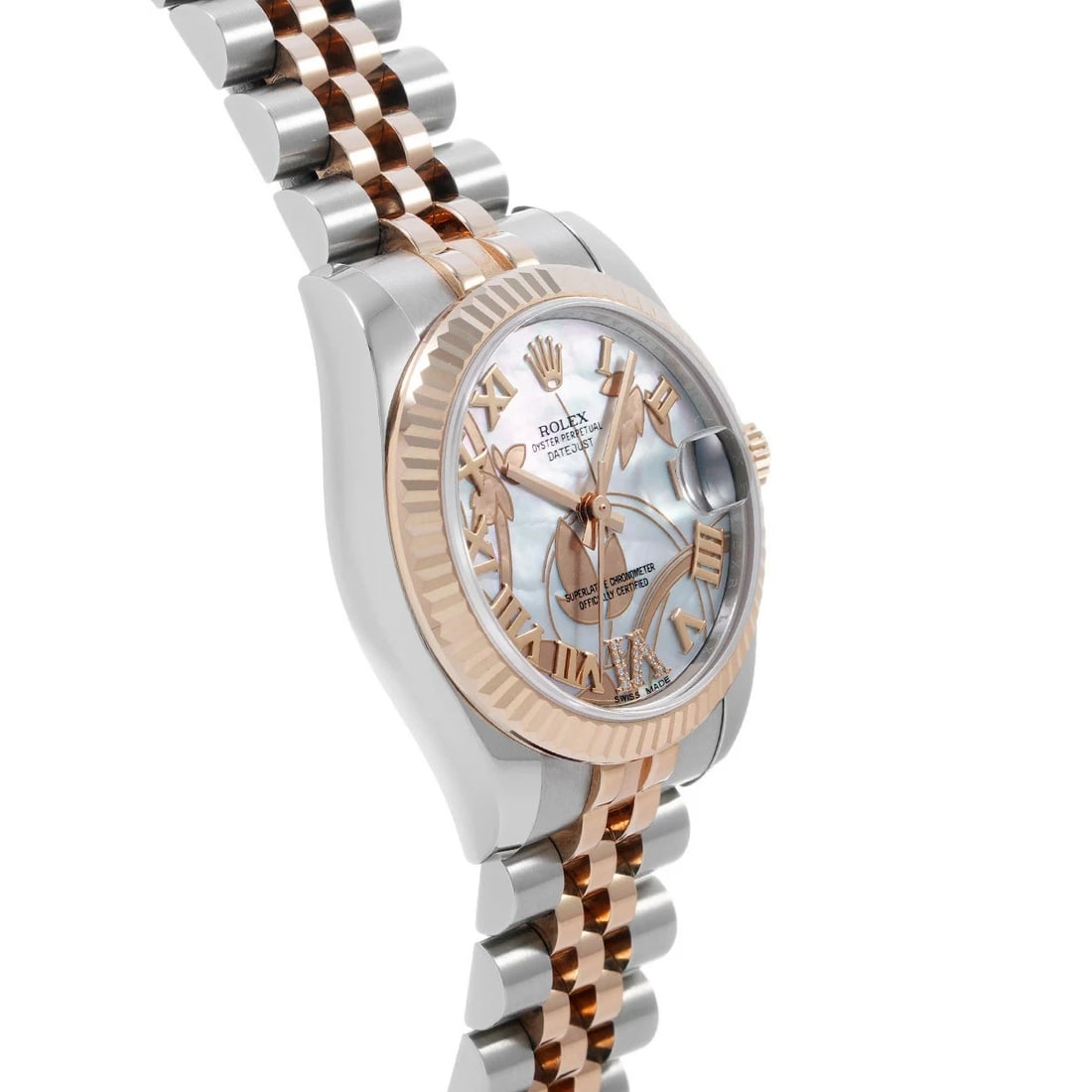 ROLEX DATEJUST WHITE WATCH - 3