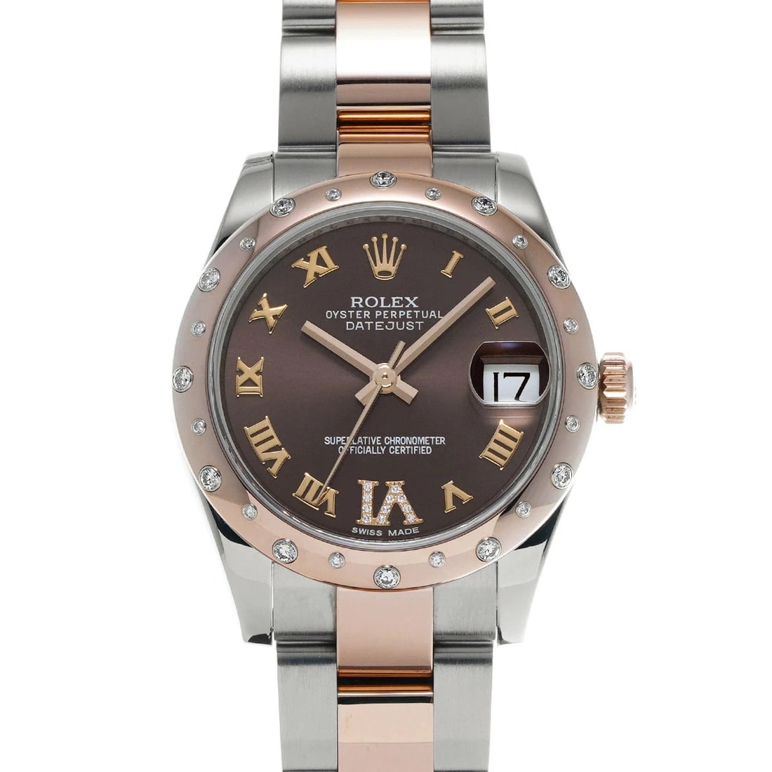 ROLEX DATEJUST BROWN WATCH: ROLEX Datejust Brown Watch Brand: ROLEX Type: N/A Material: Band Material Stainless, Case Material Sapphire Crystal Color: Band Color Brown Size: Band Size none, Case Size 31×31mm 