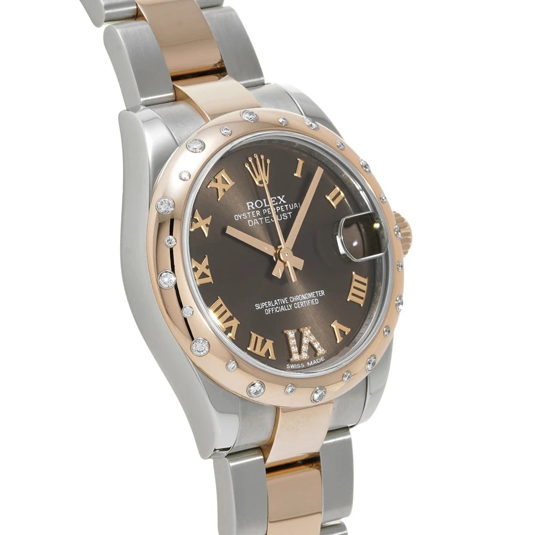 ROLEX DATEJUST BROWN WATCH - 3