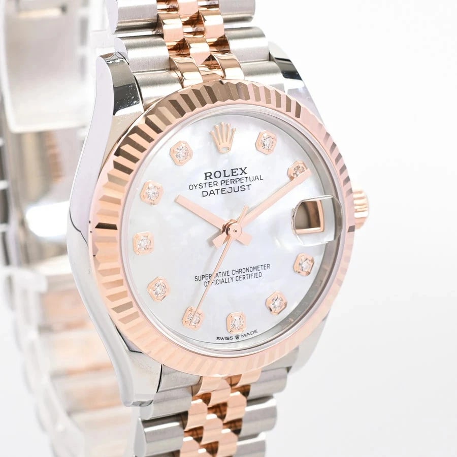 ROLEX DATEJUST WHITE WATCH - 4