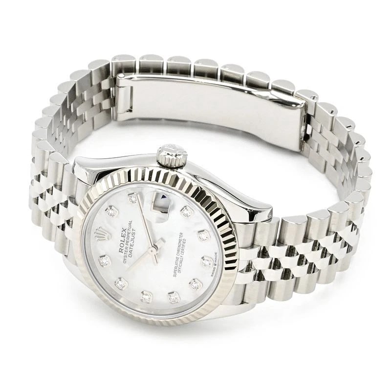 ROLEX DATEJUST WHITE WATCH - 3