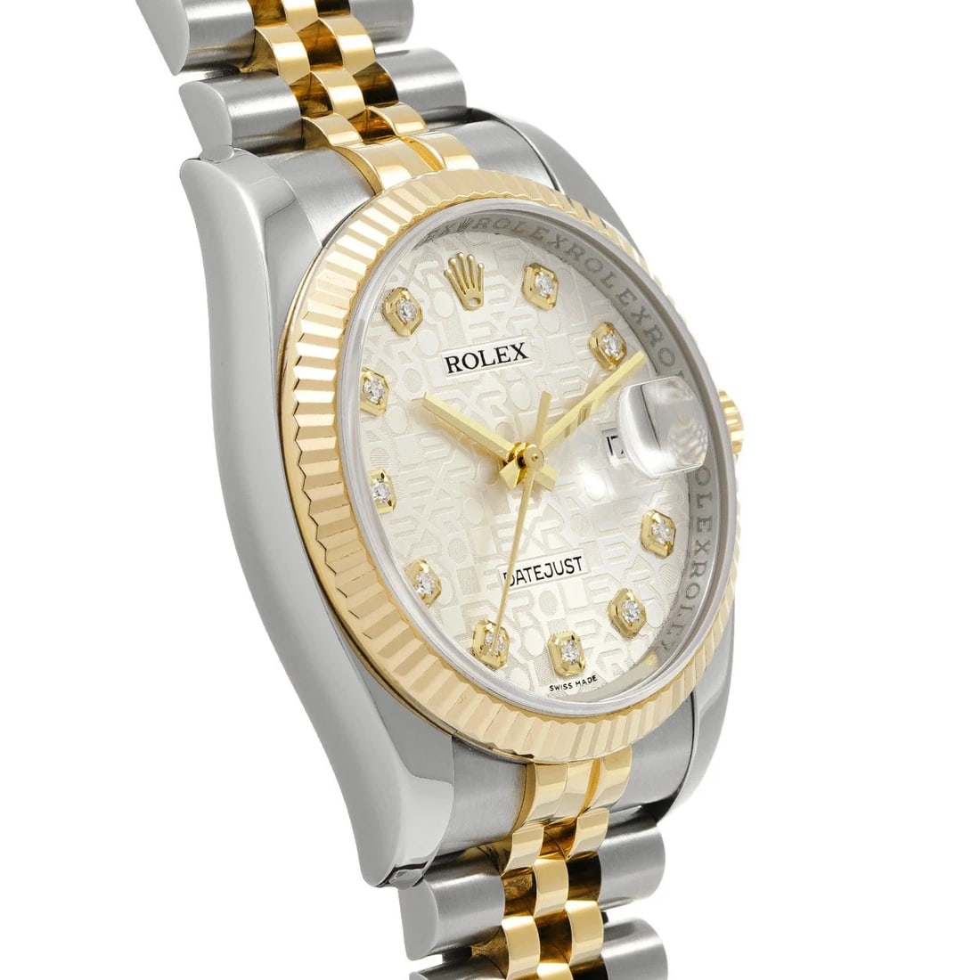 ROLEX DATEJUST SILVER WATCH - 3