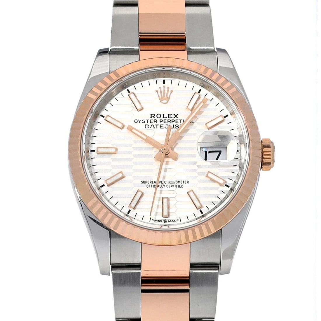 ROLEX DATEJUST SILVER WATCH: ROLEX Datejust Silver Watch Brand: ROLEX Type: N/A Material: Band Material Stainless, Case Material Sapphire Crystal Color: Band Color Silver Size: Band Size none, Case Size 36×36mm Accessories: