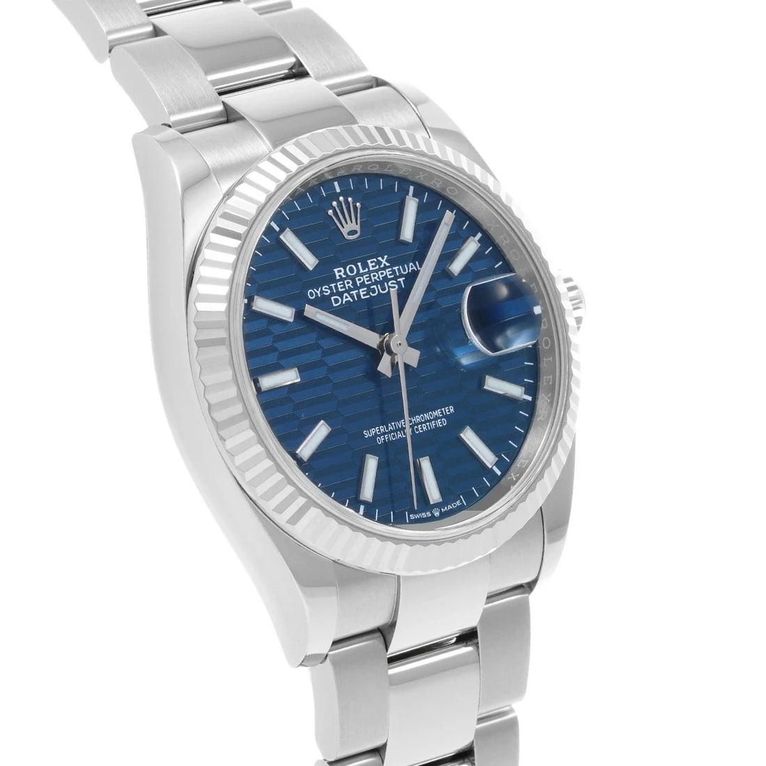 ROLEX DATEJUST BLUE WATCH - 3