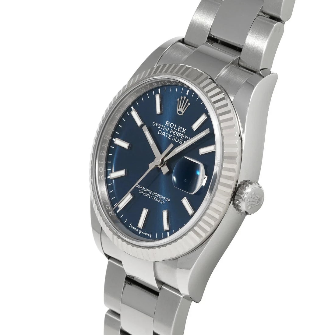 ROLEX DATEJUST BLUE WATCH - 2
