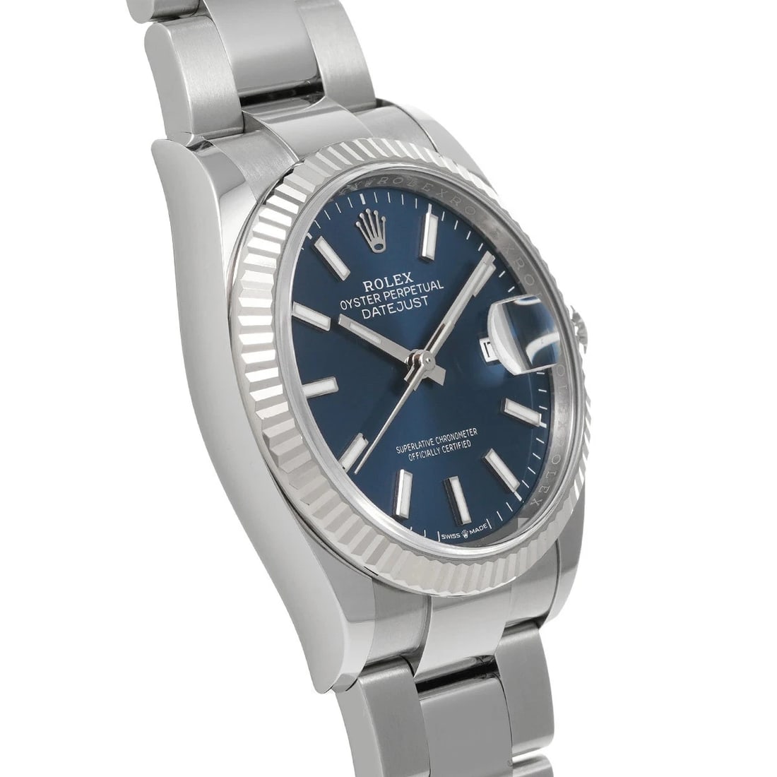 ROLEX DATEJUST BLUE WATCH - 3