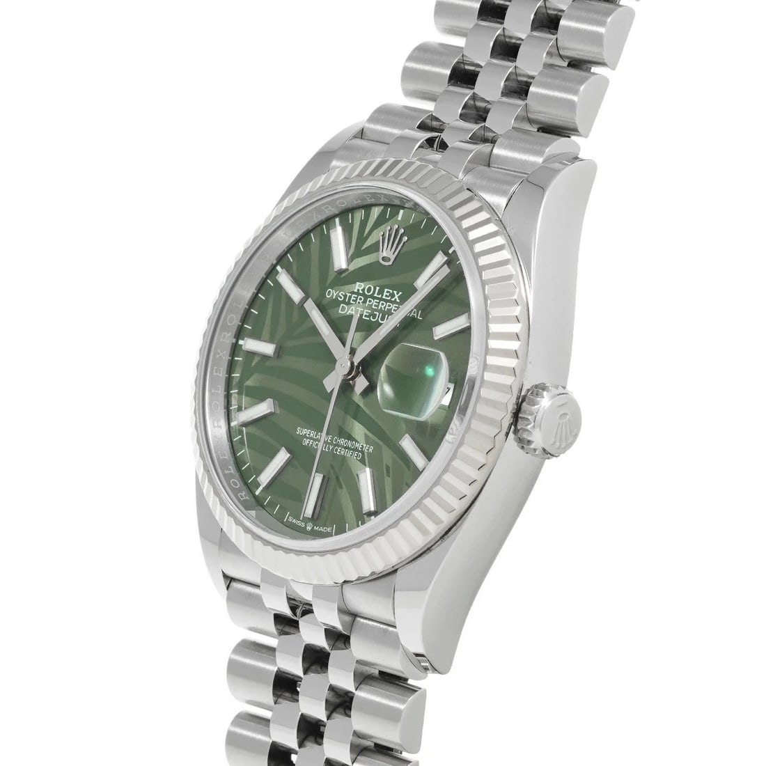 ROLEX DATEJUST GREEN WATCH - 2