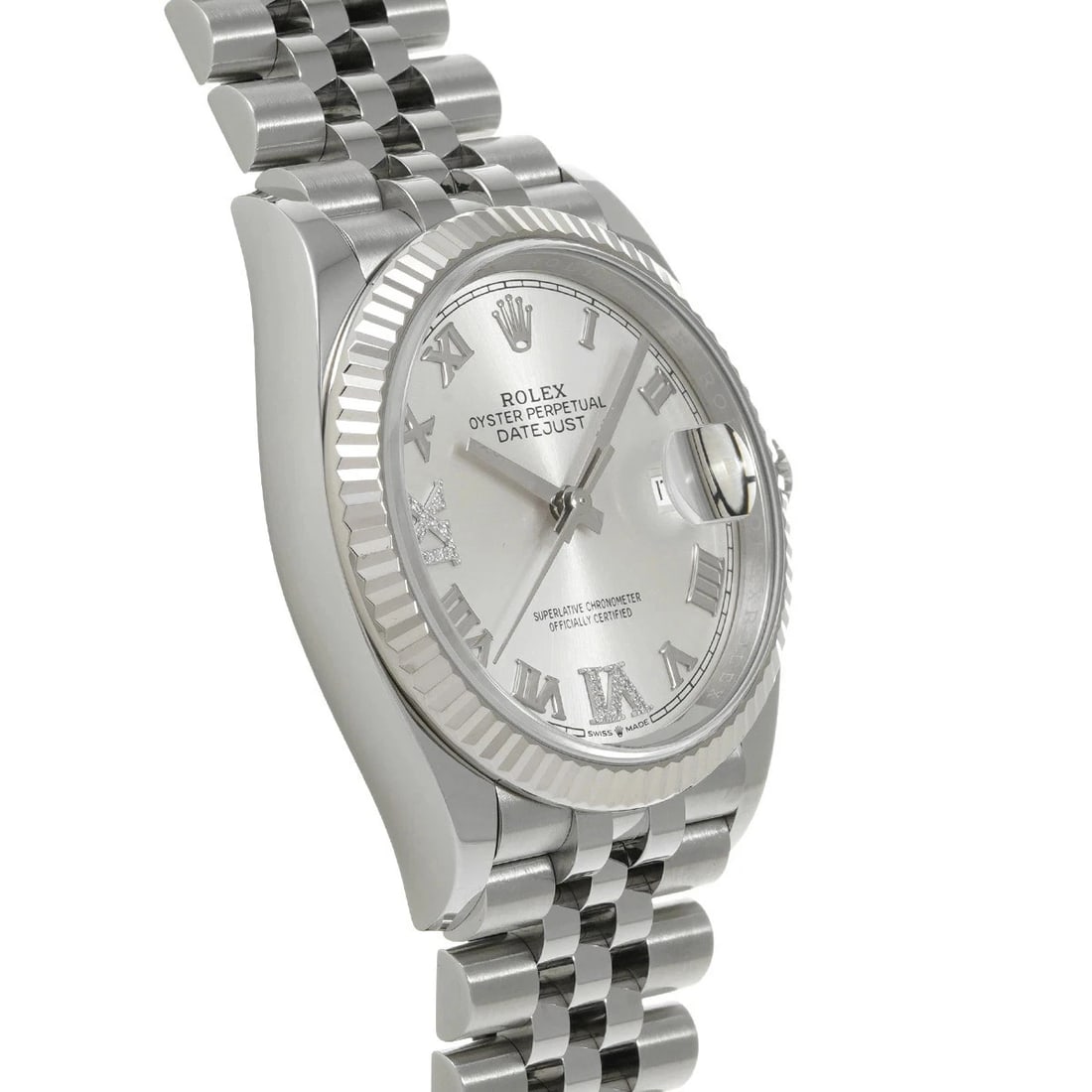 ROLEX DATEJUST SILVER WATCH - 3