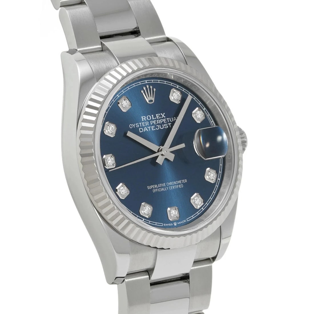 ROLEX DATEJUST BLUE WATCH - 3