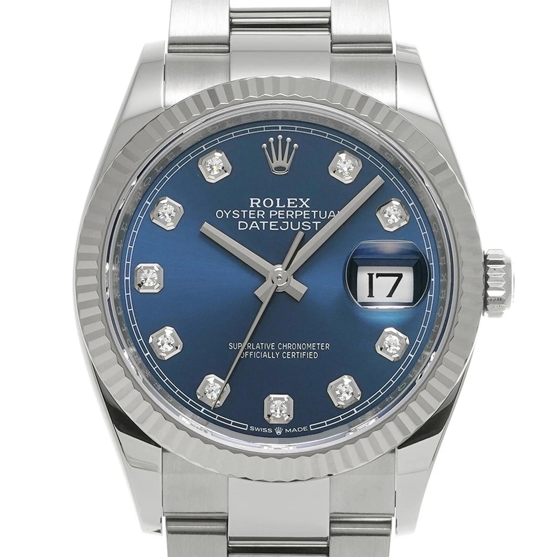ROLEX DATEJUST BLUE WATCH - 4