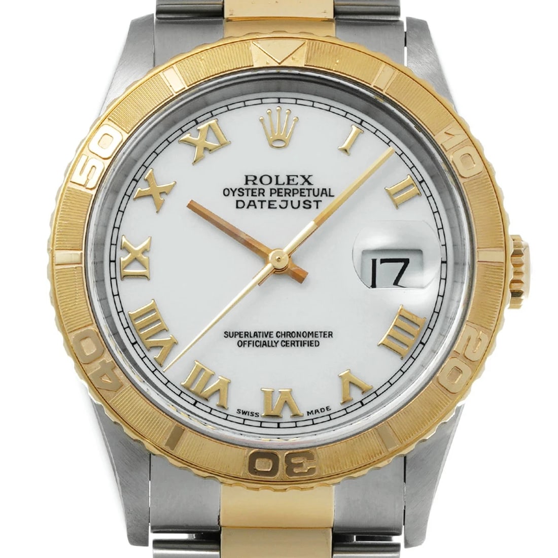 ROLEX DATEJUST WHITE WATCH - 4