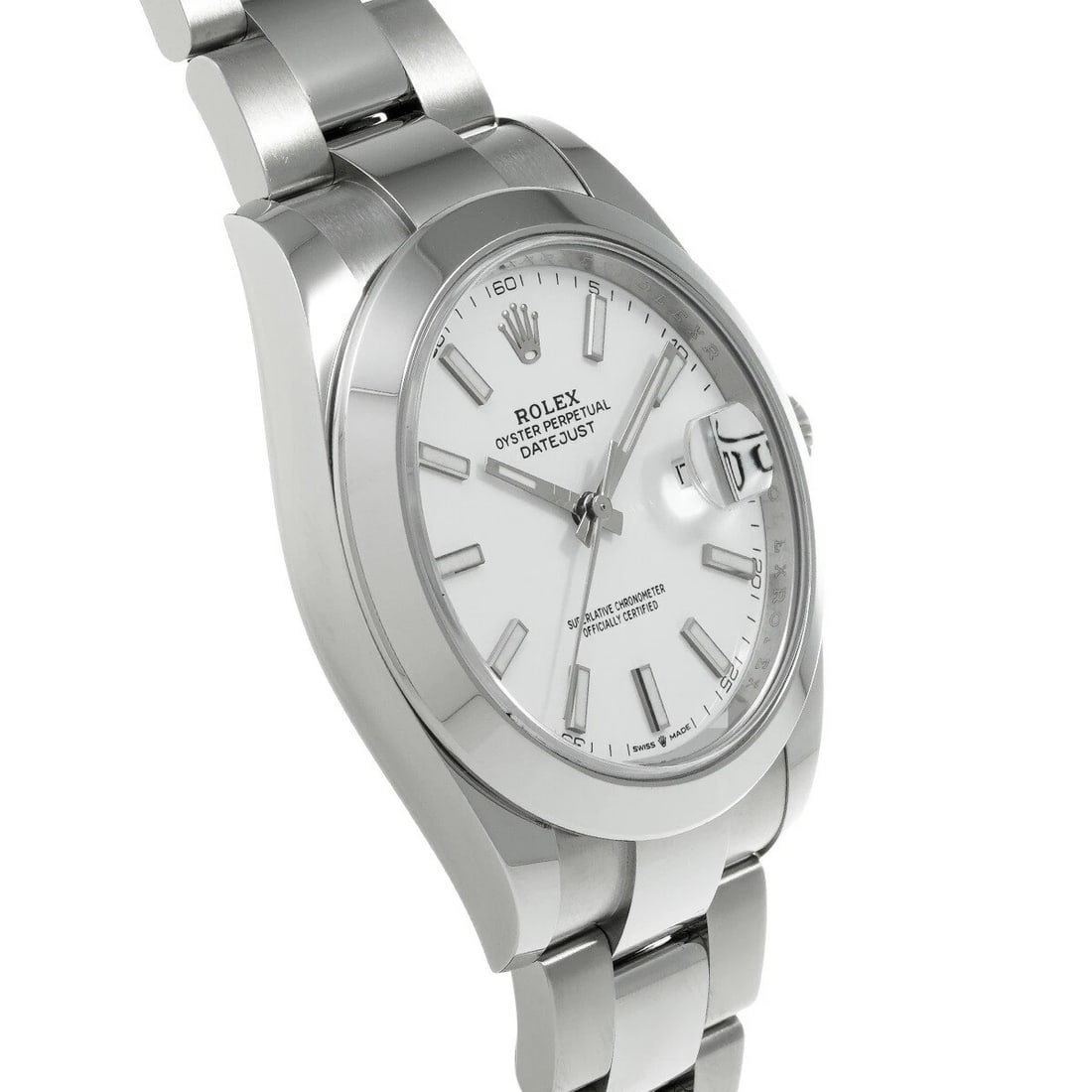 ROLEX DATEJUST WHITE WATCH - 3