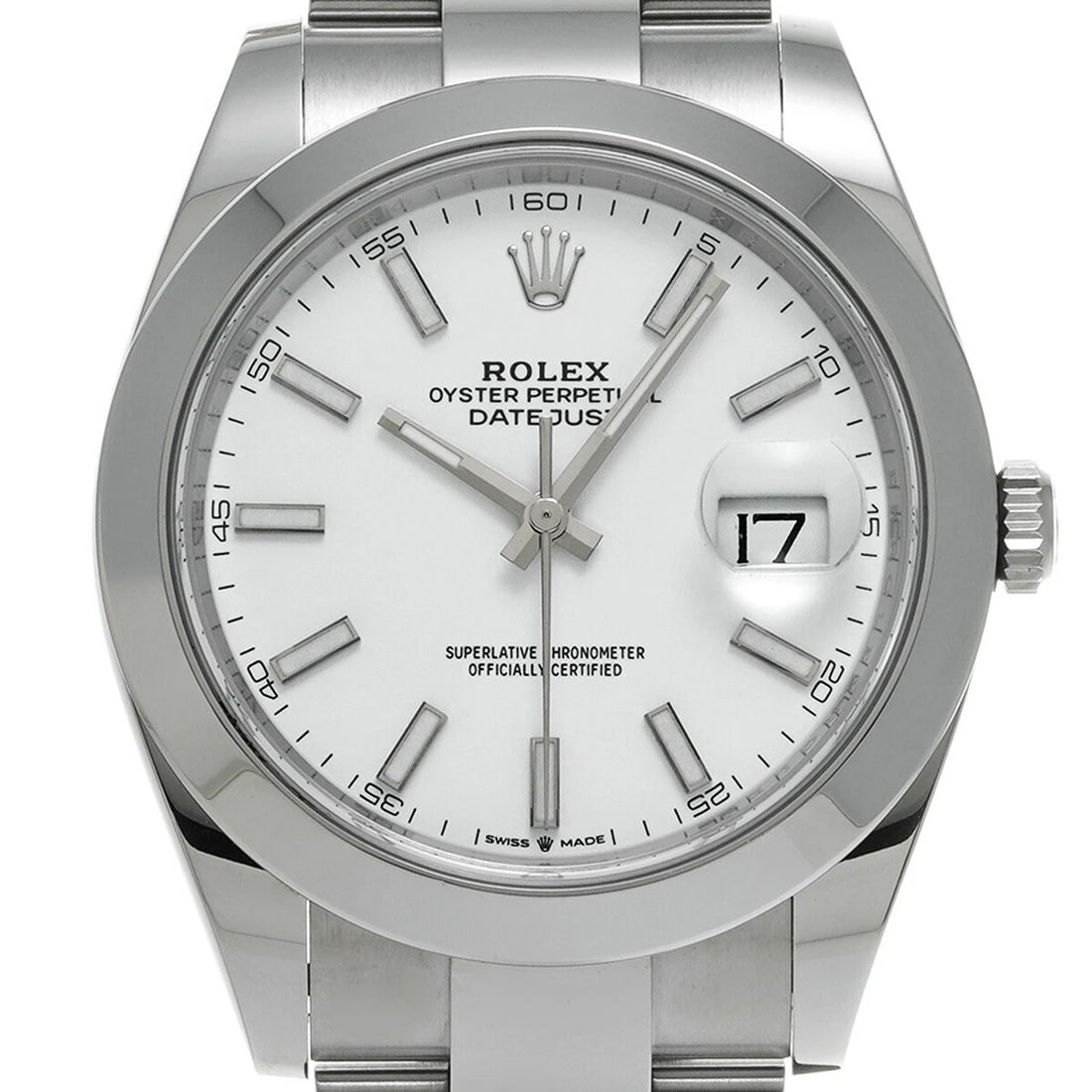 ROLEX DATEJUST WHITE WATCH - 4
